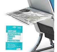 Mighty Clean - 15 Protectores Desechables de Bandeja de Viaje │ Esenciales de Viaje en avión para niños pequeños, niños y Adultos │ Imprescindible para Volar │ Proporciona una Superficie Limpia y