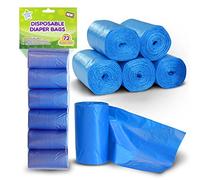 Mighty Clean Baby Bolsas de pañales desechables con aroma a polvo ligero (72 bolsas - rollos de recambio)