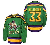 Mighty Ducks Jersey Blanco y Verde de Hockey, n.º 96 Charlie Conway, n.º 99 Adam Banks, n.º 33 Greg Goldberg, n.º 66 Gordon Bombay, X-Large