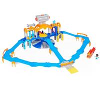 Mighty Express, Mission Station Juego con Tren de Juguete Exclusivo de Carcher Nick, Luces y Sonidos, Multicolor (Spin Master 6060201)