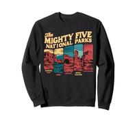 Mighty Five Big 5 Parques Nacionales Senderismo Camping Vintage Utah Sudadera