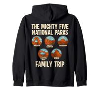 Mighty Five National Parks Family Trip Recuerdo Familia Sudadera con Capucha