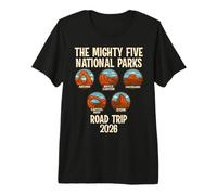 Mighty Five National Parks Road Trip 2026 Camiseta Premium