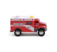 Mighty Fleet Toughest Minis 5" Tough Cab Ambulance Toy w/Lights & Sounds, Realistic Design & Batteries Included - Age 3+
