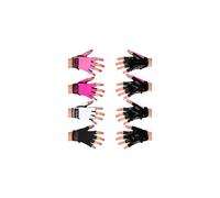 Mighty Grip Black Pole Dancing Gloves with Tack Strips for Gripping Th