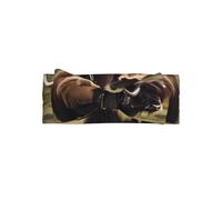 Mighty Highland Yak - Diadema para bebé con bonito lazo, turbante de nudo de poliéster suave para bebés, elástico y elegante