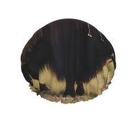 Mighty Highland Yak - Gorro de ducha de doble capa para mujer, reutilizable, diseño de gran tamaño adecuado para todas las longitudes de cabello, adecuado para niñas, spa y salón en casa.