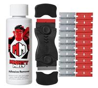 Mighty Melt Kit de removedor de adhesivo, removedor de adhesivo de 125 ml y herramienta raspadora de plástico multisuperficie, para limpiar residuos pegajosos, etiquetas, calcomanías y cinta adhesiva