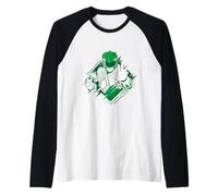 Mighty Morphin Green Ranger Libera Dragon Zord Camiseta Manga Raglan