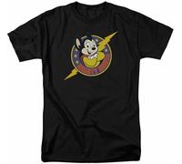 Mighty Mouse Mighty Hero T Shirt Mens Cartoon Merchandise Black Black Black
