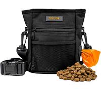 Mighty Paw Bolsa de golosinas para perros 2.0 | Bolsa de aperitivos manos libres para entrenamiento de mascotas con correa. Capacidad para 2 tazas de croquetas, bolsas para excrementos, teléfono y