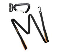 Mighty Paw Correa de Perro de Dos Asas, Correa Doble de 6 pies con asa de tráfico y Clip de mosquetón. 2 Asas para Perros Grandes y Tiradores (Negro)