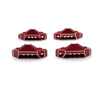 MIGHTY SCAPERS 1/10 RC Car Metal Steering Cup Hub Carrier Set con Armas Swing Link Rod Shock Tower Replación de Piezas para el Frente y el revés(Shock Absorber Armor)