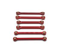MIGHTY SCAPERS 1/10 RC Car Metal Steering Cup Hub Carrier Set con Armas Swing Link Rod Shock Tower Replación de Piezas para el Frente y el revés(Link Rod)
