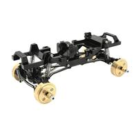 MIGHTY SCAPERS 1/24 Escala RC Car Upgrade Chassis con All-Metal Frame, Dual Speed Gearbox & Brass Counterweights - Parte de reemplazo para Modelos compatibles con FMS(Black)