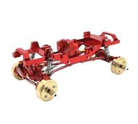 MIGHTY SCAPERS 1/24 Escala RC Car Upgrade Chassis con All-Metal Frame, Dual Speed Gearbox & Brass Counterweights - Parte de reemplazo para Modelos compatibles con FMS(Red)