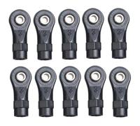 MIGHTY SCAPERS 10PCS M4 Rod Ends Ball Head Plastic Link Linkage Balls Joint Holder Tie Compatible con 1/10 RC Crawler Car Models(No.3-Short)