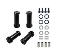 MIGHTY SCAPERS 12mm Wheel Hex Hub Drive Adapter Long 30mm Extension Combiner Coupler Compatible con 144001, 124019, A959 RC Car Upgrade Parts(Black)