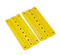 MIGHTY SCAPERS 2Pcs 140x61mm Metal Sand Ladder Recovery Boards Compatible con 1/10 Escala RC Rock Crawler Cars(2Pcs Yellow)