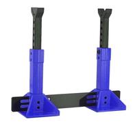 MIGHTY SCAPERS 2pcs Metal Jack Stands Compatible con 1/10 RC Crawler Cars Like, CC01, D110, TF2(Blue 2pcs)