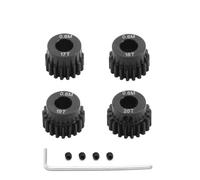 MIGHTY SCAPERS 4-Piece 0.6M 5mm Pinion Gear Set (17T-28T) Compatible con 1/10 Escala RC Motor de Coche y Piezas de reemplazo(17T 18T 19T 20T)