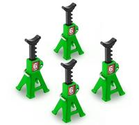 MIGHTY SCAPERS 4pcs 1/24 Scale Simulation Metal RC Car Jack Stands Compatible con SCX24 AX24 1/18 1/24 RC Crawler Modelos(4pcs Green)