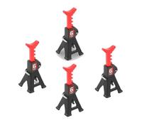 MIGHTY SCAPERS 4pcs 1/24 Scale Simulation Metal RC Car Jack Stands Compatible con SCX24 AX24 1/18 1/24 RC Crawler Modelos(4pcs Black)