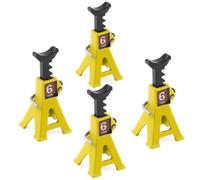MIGHTY SCAPERS 4pcs 1/24 Scale Simulation Metal RC Car Jack Stands Compatible con SCX24 AX24 1/18 1/24 RC Crawler Modelos(4pcs Yellow)
