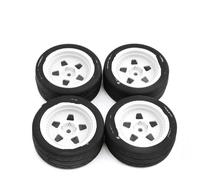 MIGHTY SCAPERS 4pcs 68mm Rubber RC Tires con 12mm Hex Wheel Hubs para 1/10 Escala RC Cars Compatible con TT01 TT 01E TT02 TA06 XV01 PTG-2(4pcs 001)