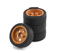 MIGHTY SCAPERS 4pcs 68mm Rubber RC Tires con 12mm Hex Wheel Hubs para 1/10 Escala RC Cars Compatible con TT01 TT 01E TT02 TA06 XV01 PTG-2(4pcs 002)