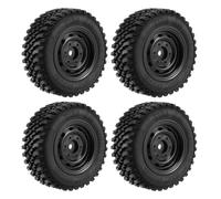 MIGHTY SCAPERS 4PCS 80mm RC Rubber Tires con Plástico Wheels Replación Set para 1:10 Escala RC Cars Compatible con MN86 y Modelos similares