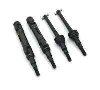MIGHTY SCAPERS 4pcs Metal Drive Shafts for 1/14 Scale RC Cars - Front & Rear Driveshaft Replacement Parts Compatible con 14209 14210 Modelos(Black)
