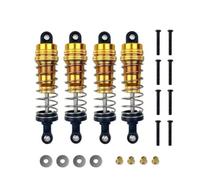 MIGHTY SCAPERS Adjustable Absorbente de Choque hidráulico de Metal para 1/12 RC Car - Compatible con MN G500 N86 Mn128, Soft & Hard Damping, 4PCS(Yellow)