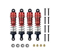 MIGHTY SCAPERS Adjustable Absorbente de Choque hidráulico de Metal para 1/12 RC Car - Compatible con MN G500 N86 Mn128, Soft & Hard Damping, 4PCS(Red)