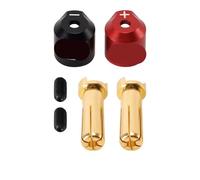 MIGHTY SCAPERS CNC Aluminio Calentamiento Bullet Plug Grips con 4mm o 5mm Bullet Brass Compatible con RC Car Connectors y Servo Accesorios(5MM)