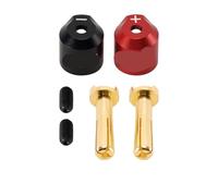 MIGHTY SCAPERS CNC Aluminio Calentamiento Bullet Plug Grips con 4mm o 5mm Bullet Brass Compatible con RC Car Connectors y Servo Accesorios(4MM)