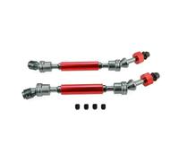 MIGHTY SCAPERS Heavy Duty Steel Front & Rear Drive Shaft Assembly para 1/10 Scale RC Vehículos - 4mm Thread, 5mm Hole, Compatible con Stampede VXL 2WD Modelos(Red 2rear)