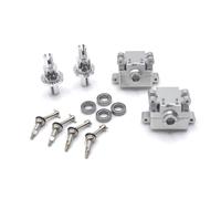 MIGHTY SCAPERS Metal 27mm Drive Shaft Gearbox Differential para 1/28 Escala RC Cars Compatible con K969 K979K989 P929P939(Silver)