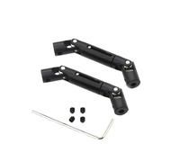 MIGHTY SCAPERS Metal Drive Shaft para 1/10 RC Crawler Car - 2-Pack 57-70mm Upgrade Drivetrain Part Compatible con MN D91 D96 99s B14 B24 C24 34 B16 36 D12(Black)