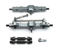MIGHTY SCAPERS Metal Front and Rear Axle Assembly with Drive Shafts for 1/10 C74 1/16 RC Cars - Replación de Piezas de Drivetrain(Titanium)
