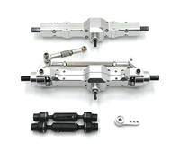 MIGHTY SCAPERS Metal Front and Rear Axle Assembly with Drive Shafts for 1/10 C74 1/16 RC Cars - Replación de Piezas de Drivetrain(Silver)