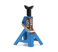 MIGHTY SCAPERS Metal Height Adjustable 6T Jack Repair Stand Compatible con 1:10 Scale RC Crawler Models Incluyendo, TRX6, y vehículos similares(Blue)