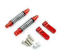 MIGHTY SCAPERS Metal Shock Absorber Damper para el Coche RC - Suspension Frontal de 40,5 mm con Silla de Montaje, Compatible con Modelos de Escala 1/10 Incluyendo D12 D42 B14 B24(2pcs Rear Red)