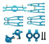 MIGHTY SCAPERS Metal Steering Cup & Upper Lower Swing Arm Set para 1/10 Escala RC Cars Compatible con SG1603 S G1604 UD1601 UD 1602(Blue)