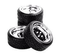 MIGHTY SCAPERS PP0290+PP0107 1/10 Tires de Drift RC de Escala y Ramas de Ruedas con 6mm Offset y 12mm Hex Compatible con Juegos de Modelo de automóvil de Drift en Carretera