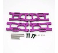 MIGHTY SCAPERS RC Car Swing Arm Replación de Piezas para 124008 124010 144001 1/10 Escala Delantero Trasero de suspensión Baja Armas CNC 6061T6 Aluminio(Purple)