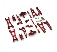 MIGHTY SCAPERS RC Control Blocks and Arms Set for 1/16 Scale Vehicles - Componentes de suspensión Delantero y Trasero Compatible con Números de Partes 16207 16 208 16-209 16210(Red)