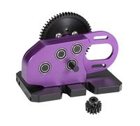 MIGHTY SCAPERS RC Crawler 30% OD Aluminio 2Low Transmisión Gearbox con Delrin Skid Spur Gear para 1/10 Escala(Purple Set)
