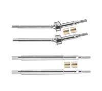 MIGHTY SCAPERS RC Crawler Axle Shafts 1/18 Escala 5mm Extendido con 2mm Longer Thread Steel Driveshaft Upgrade Compatible con Cars de RC de Escala 1/18.(Silver Set)