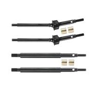 MIGHTY SCAPERS RC Crawler Axle Shafts 1/18 Escala 5mm Extendido con 2mm Longer Thread Steel Driveshaft Upgrade Compatible con Cars de RC de Escala 1/18.(Black Set)